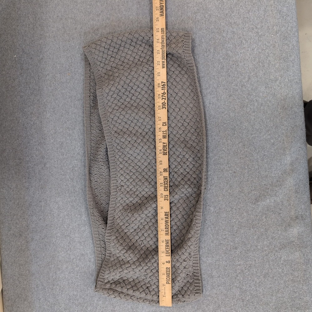 Rue21 Gray‎ Textured Knit Tube Top Bandeau Scarf Wrap Cover Up - Picture 2 of 4